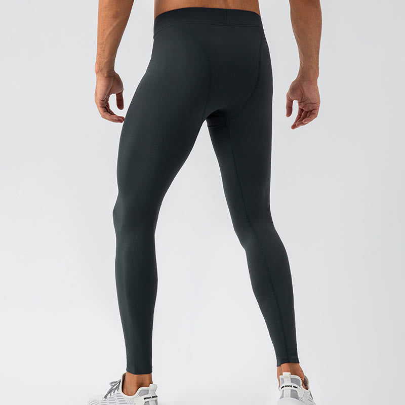 Nimara Ritual Plain High Waist Elastic Breathable Sports Men's Leggings Pants