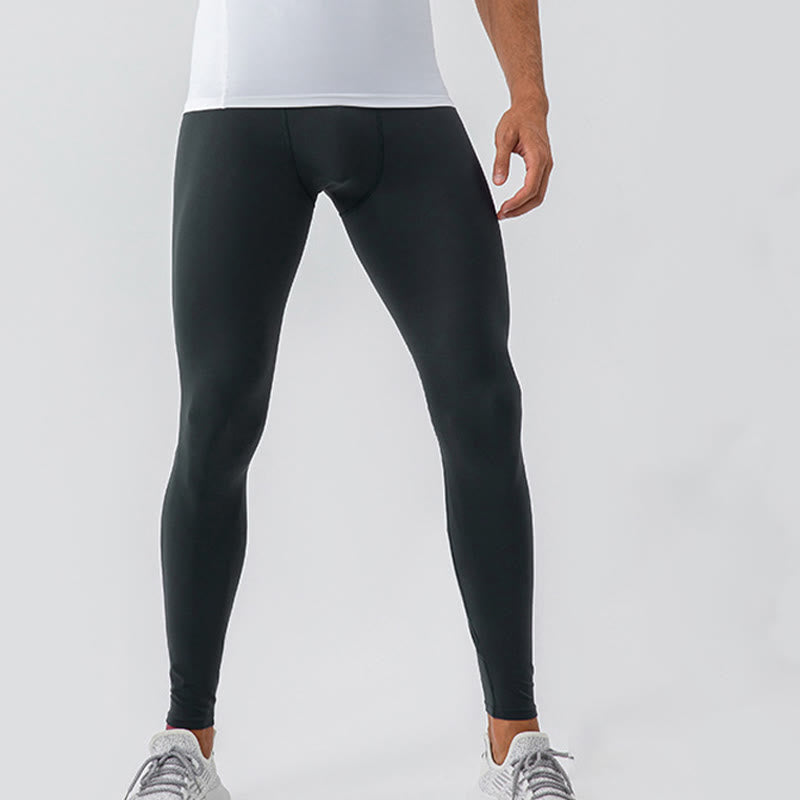 Nimara Ritual Plain High Waist Elastic Breathable Sports Men's Leggings Pants