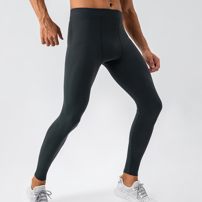 Nimara Ritual Plain High Waist Elastic Breathable Sports Men's Leggings Pants