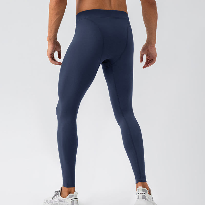 Nimara Ritual Plain High Waist Elastic Breathable Sports Men's Leggings Pants