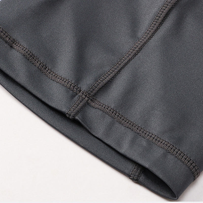 Nimara Ritual Men's Tight Stretch High Elasticity Quick Dry Sports Shorts With Zipper Pockets