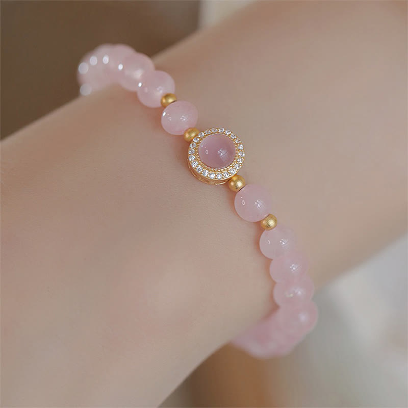 Nimara Ritual Pink Crystal Pearl Warmth Bracelet