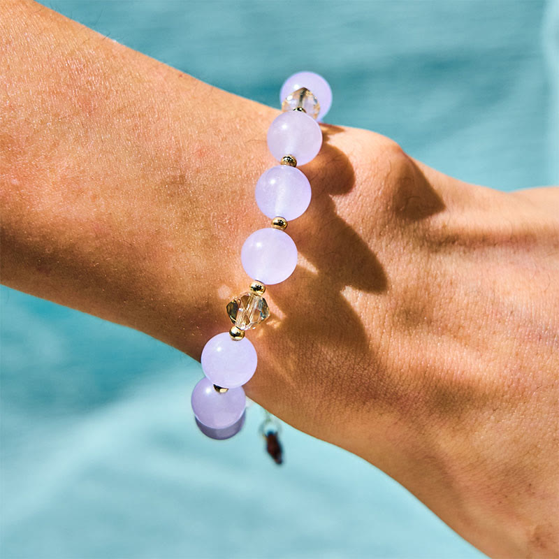 Nimara Ritual Blue Crystal Amethyst Sun Stone Green Aventurine Healing Bracelet