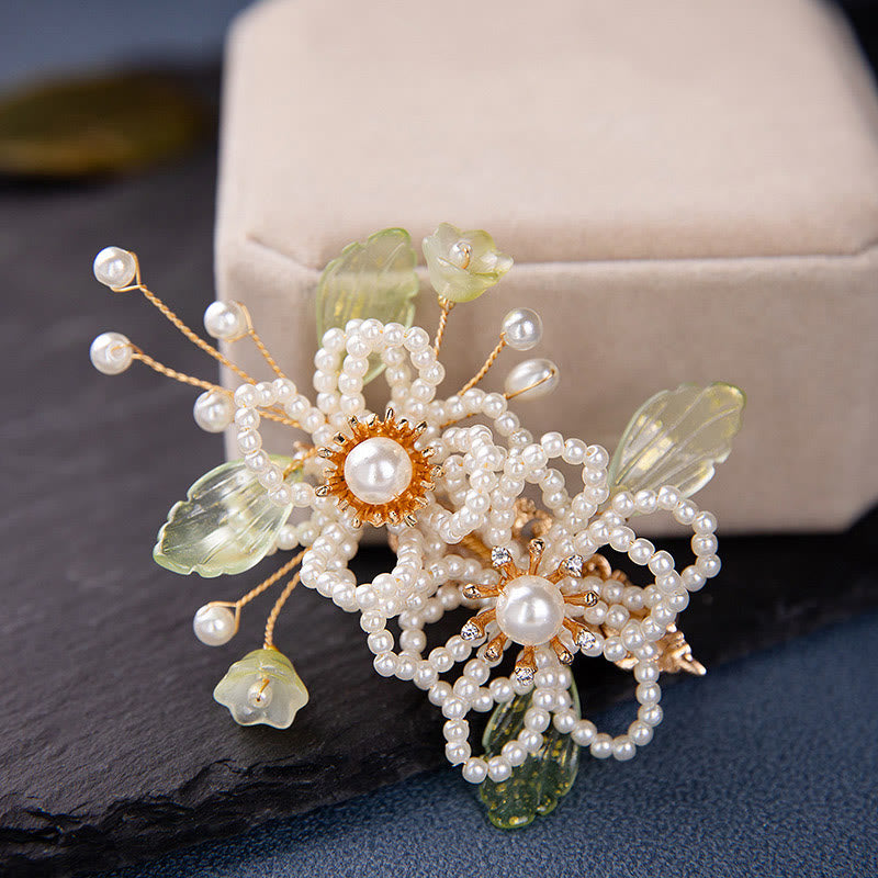 Nimara Ritual Retro Style Flower Leaf Tassel Hair Clip