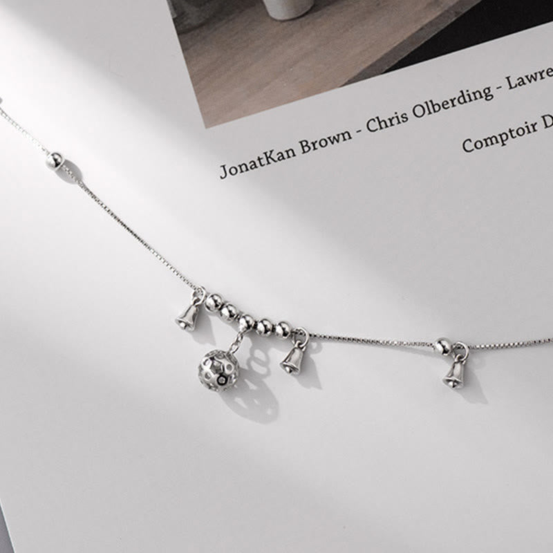 Nimara Ritual 925 Sterling Silver Antiquity Bell Protection Anklet