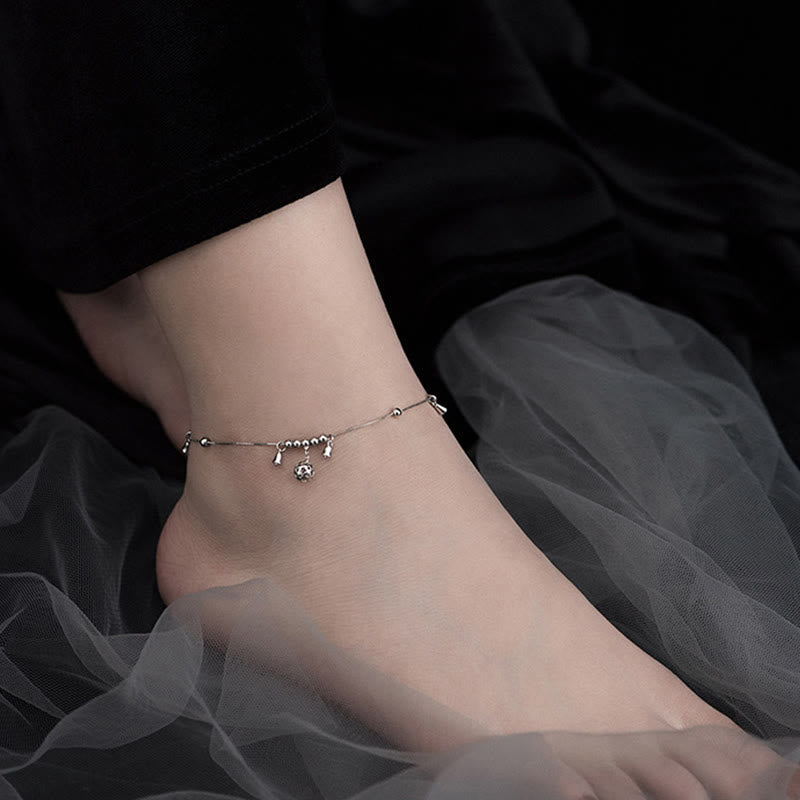 Nimara Ritual 925 Sterling Silver Antiquity Bell Protection Anklet