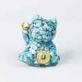 Nimara Ritual Lucky Cat Copper Coin Turquoise Labradorite Pink Crystal Amethyst Strength Home Decoration