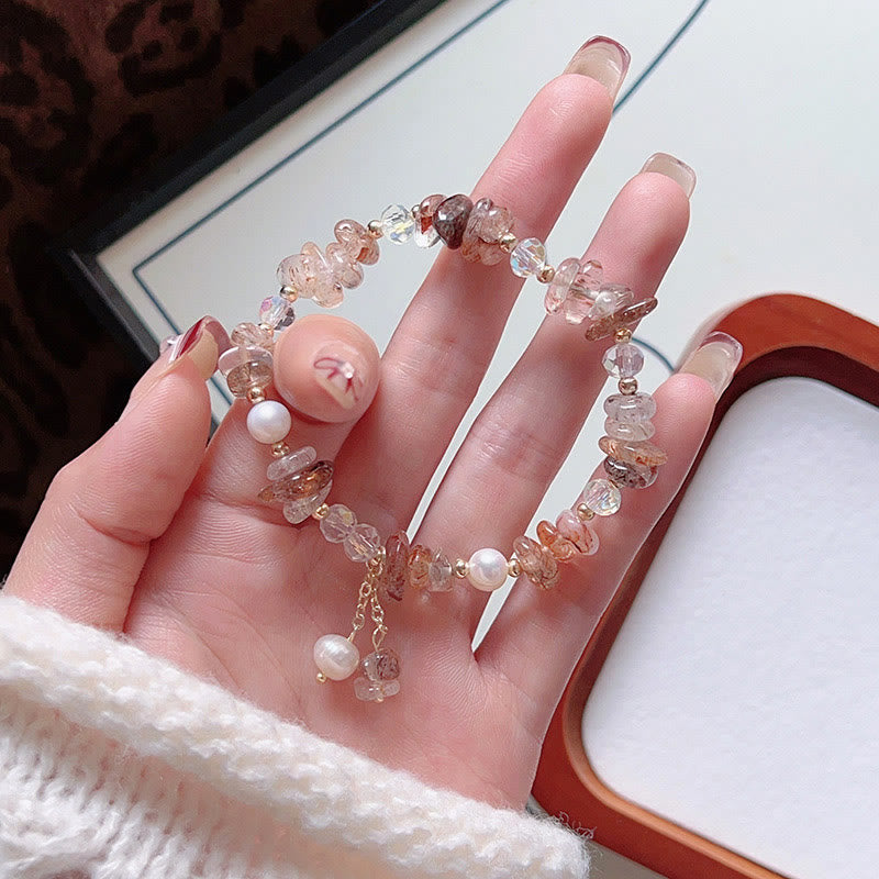 Nimara Ritual Natural Super Seven Crystal Irregular Small Pieces Positive Bracelet