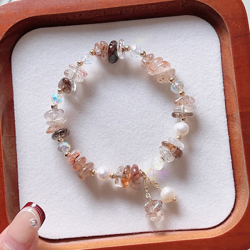 Nimara Ritual Natural Super Seven Crystal Irregular Small Pieces Positive Bracelet