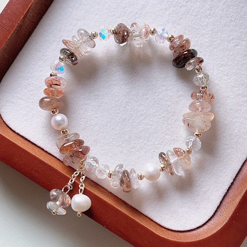 Nimara Ritual Natural Super Seven Crystal Irregular Small Pieces Positive Bracelet