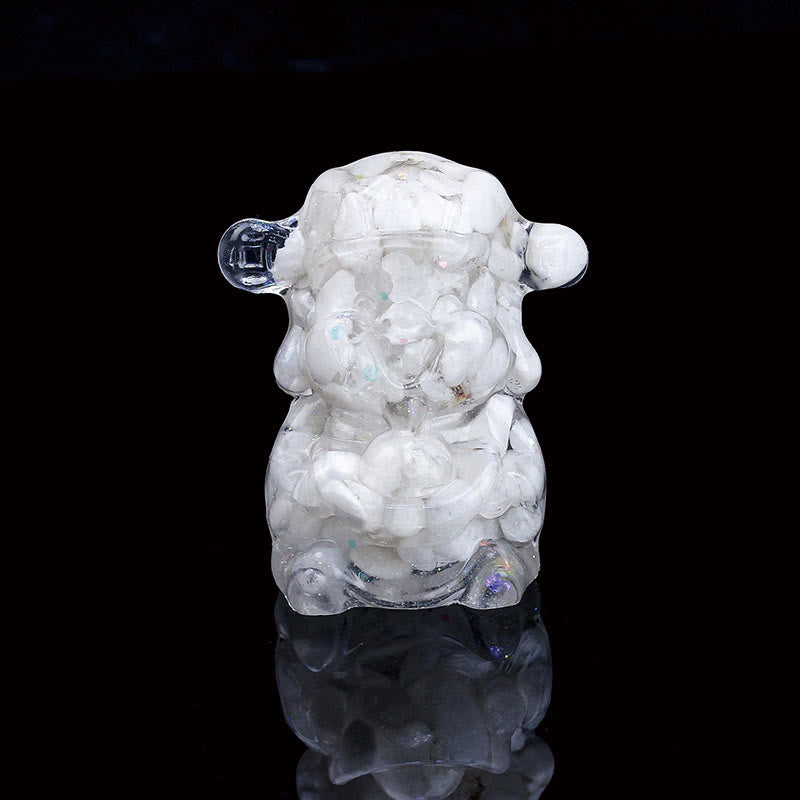 Nimara Ritual God of Wealth Amethyst Crystal Resin Energy Fortune Home Decoration