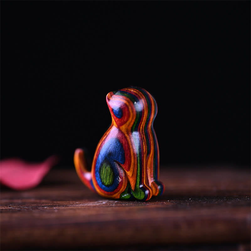 Nimara Ritual Small Leaf Red Sandalwood Ebony Wood Sandalwood Green Sandalwood Lucky Mini Cat Deer Sooth Phone Hanging Decoration