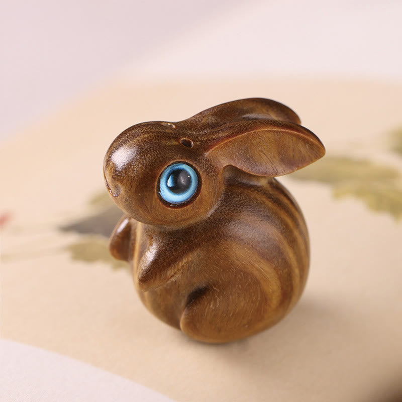 Nimara Ritual Small Leaf Red Sandalwood Green Sandalwood Lucky Mini Rabbit Relaxation Decoration
