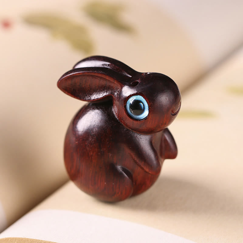 Nimara Ritual Small Leaf Red Sandalwood Green Sandalwood Lucky Mini Rabbit Relaxation Decoration