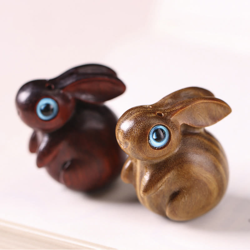 Nimara Ritual Small Leaf Red Sandalwood Green Sandalwood Lucky Mini Rabbit Relaxation Decoration