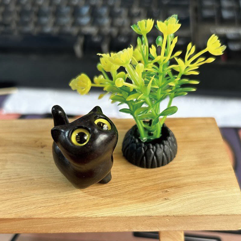 Nimara Ritual Green Sandalwood Ebony Wood Sandalwood Small Leaf Red Sandalwood Mini Lucky Cat Peace Decoration