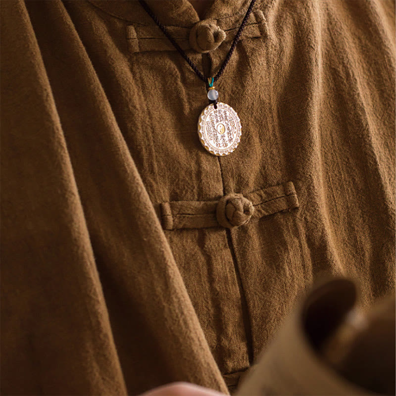 Nimara Ritual Mountain Ghosts Spend Money Yin Yang Bagua Design Copper Harmony Necklace Pendant