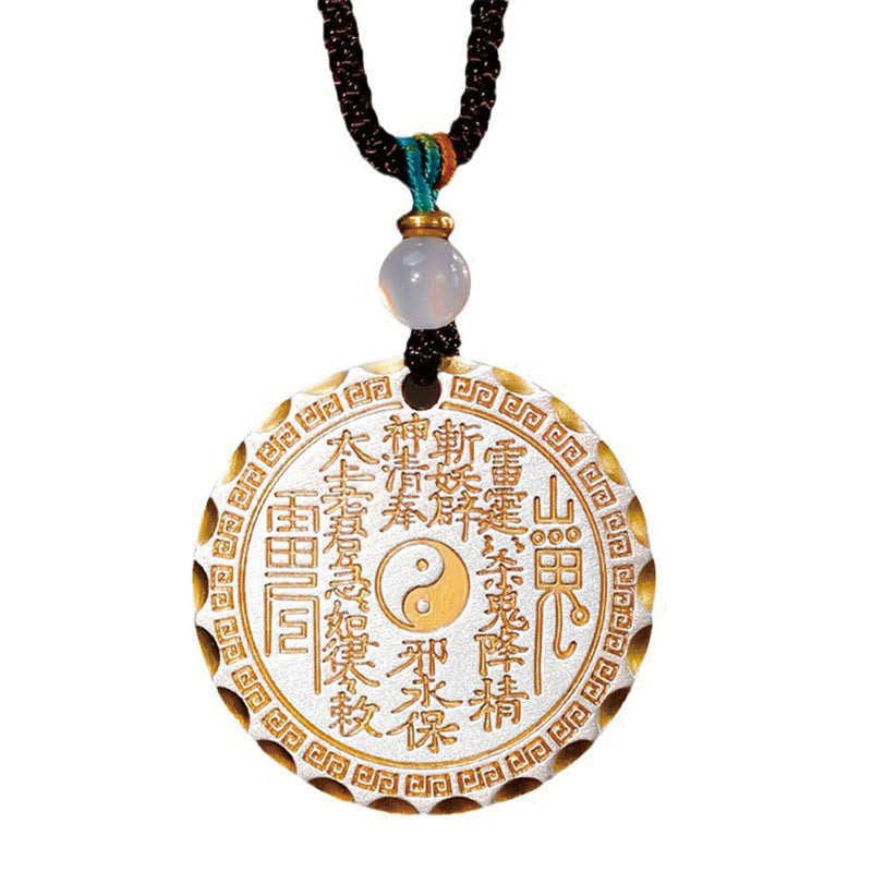 Nimara Ritual Mountain Ghosts Spend Money Yin Yang Bagua Design Copper Harmony Necklace Pendant