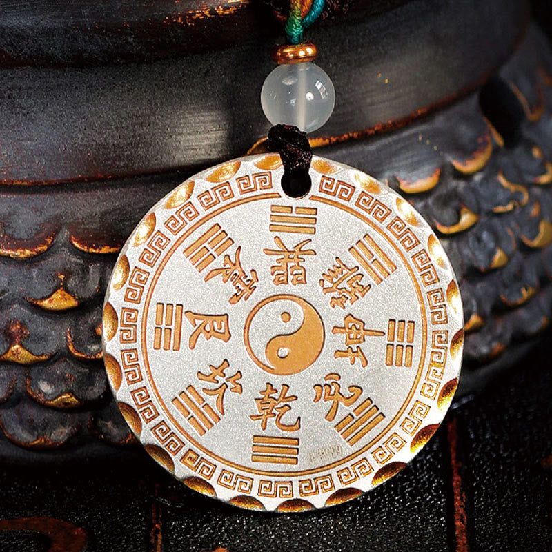 Nimara Ritual Mountain Ghosts Spend Money Yin Yang Bagua Design Copper Harmony Necklace Pendant