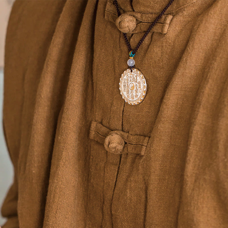 Nimara Ritual Mountain Ghosts Spend Money Yin Yang Bagua Design Copper Harmony Necklace Pendant