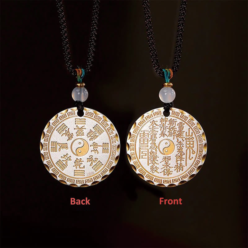 Nimara Ritual Mountain Ghosts Spend Money Yin Yang Bagua Design Copper Harmony Necklace Pendant