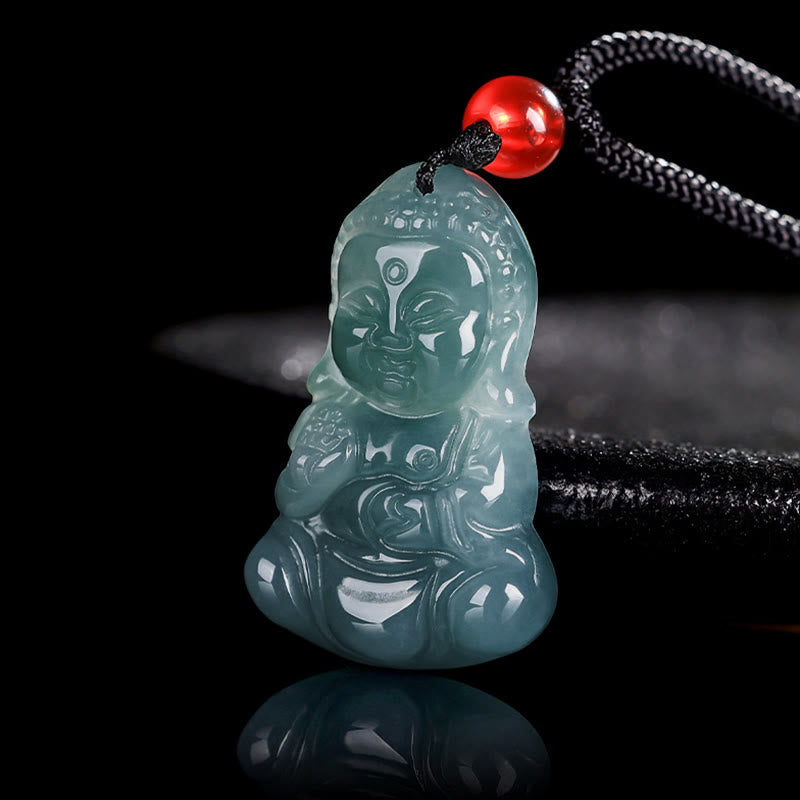 Nimara Ritual Jade Baobao Buddha Prosperity Necklace Pendant