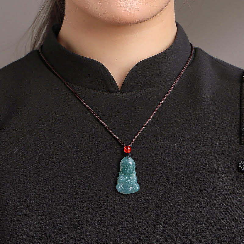 Nimara Ritual Jade Baobao Buddha Prosperity Necklace Pendant