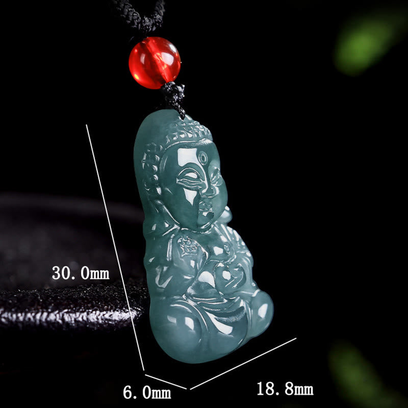 Nimara Ritual Jade Baobao Buddha Prosperity Necklace Pendant