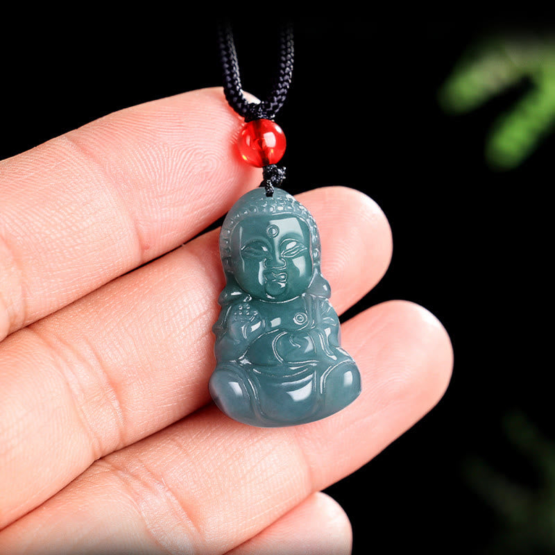 Nimara Ritual Jade Baobao Buddha Prosperity Necklace Pendant