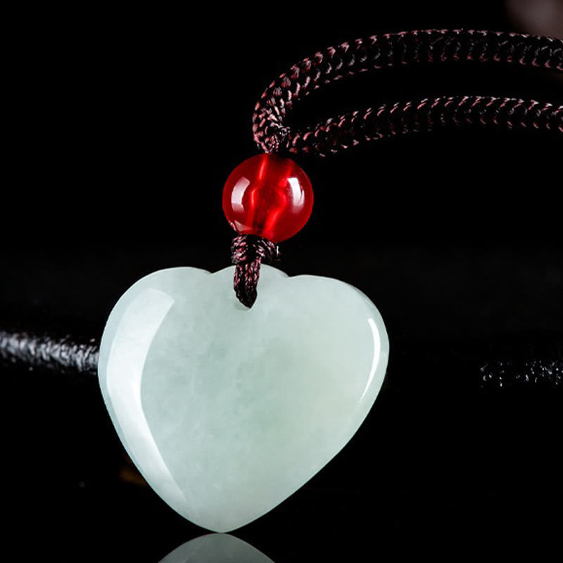 Nimara Ritual Jade Heart Prosperity Necklace Pendant