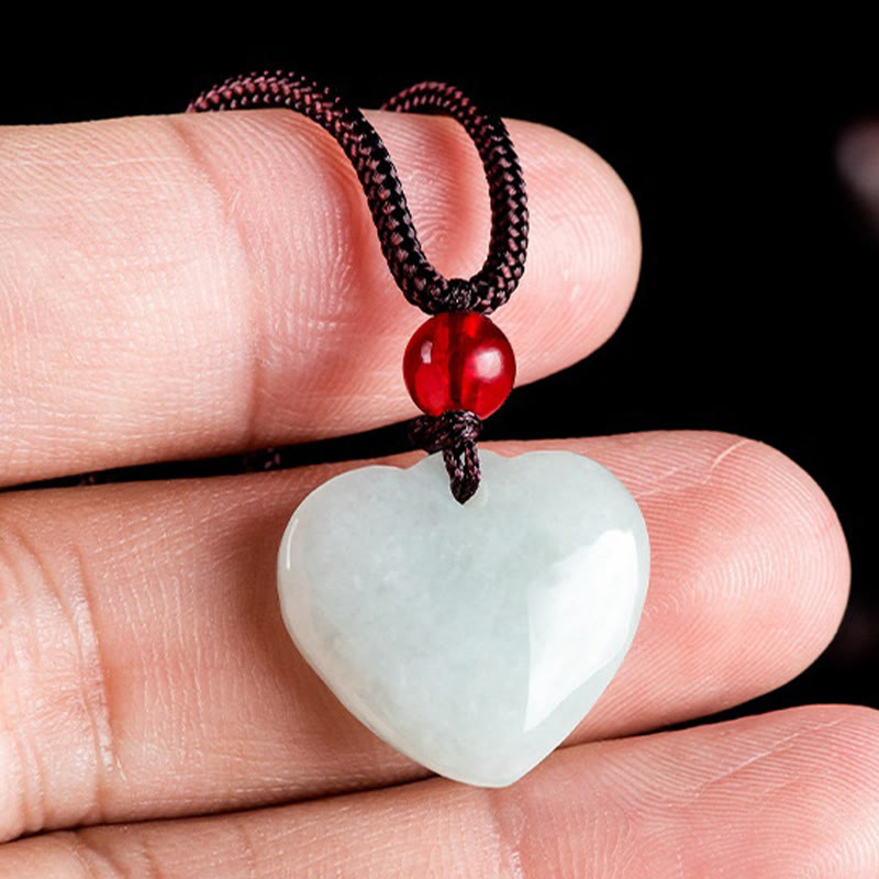 Nimara Ritual Jade Heart Prosperity Necklace Pendant
