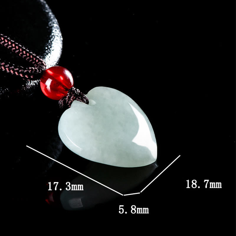 Nimara Ritual Jade Heart Prosperity Necklace Pendant
