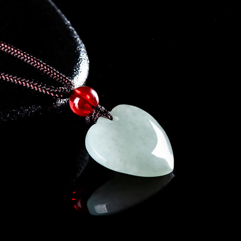 Nimara Ritual Jade Heart Prosperity Necklace Pendant