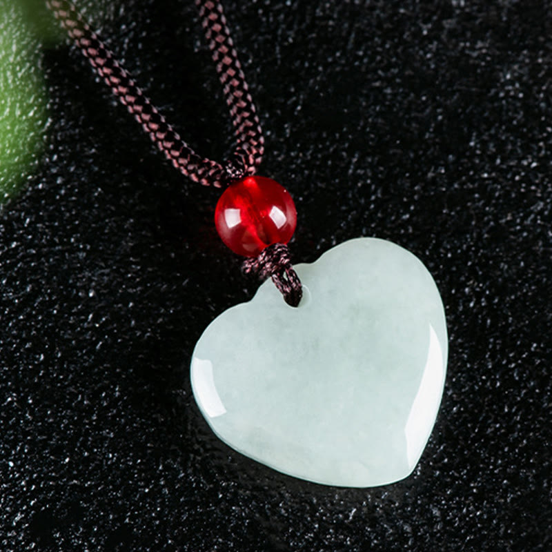 Nimara Ritual Jade Heart Prosperity Necklace Pendant
