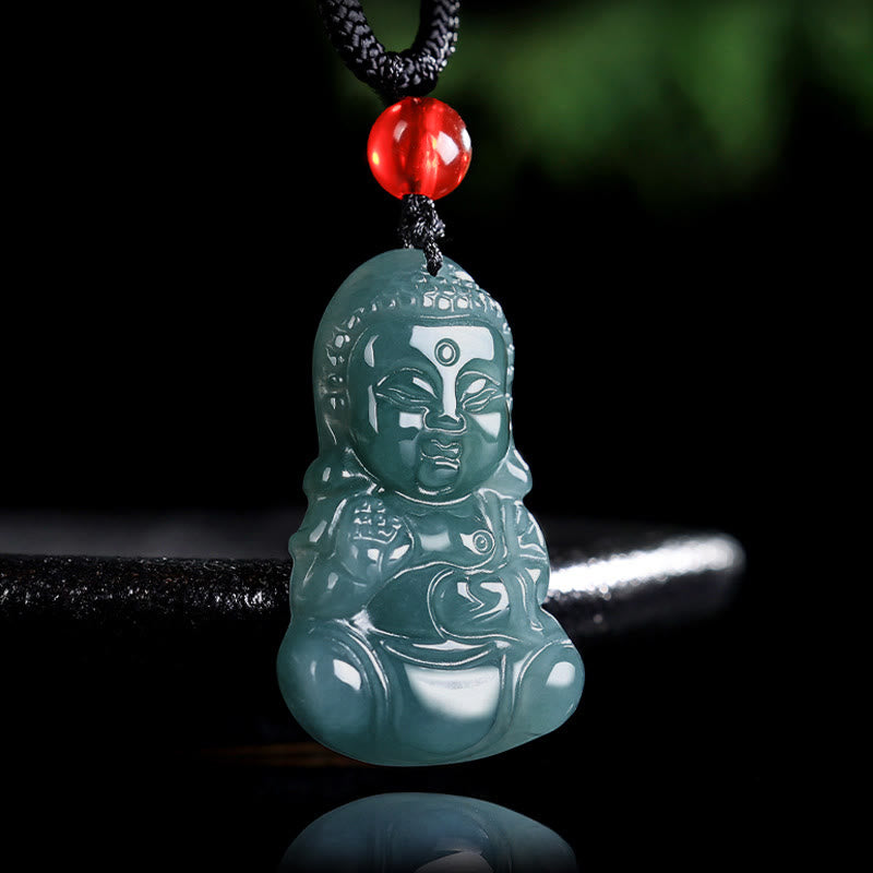 Nimara Ritual Jade Baobao Buddha Prosperity Necklace Pendant