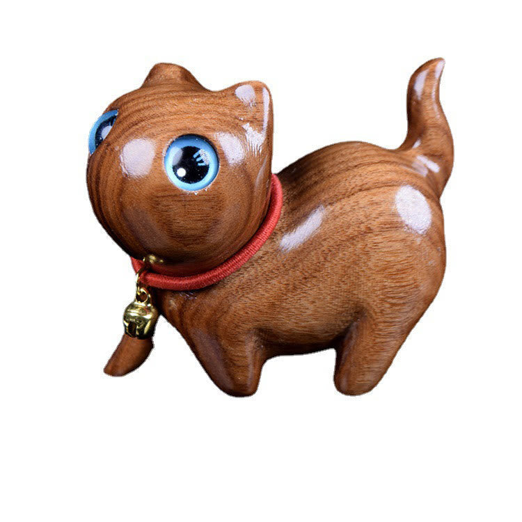 Nimara Ritual Rosewood Carving Cat Warmth Home Decoration
