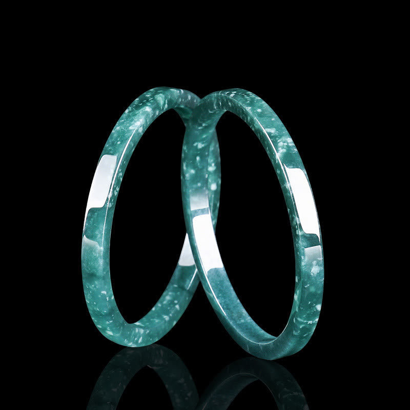 Nimara Ritual Natural Jade Abundance Thin Bracelet Bangle