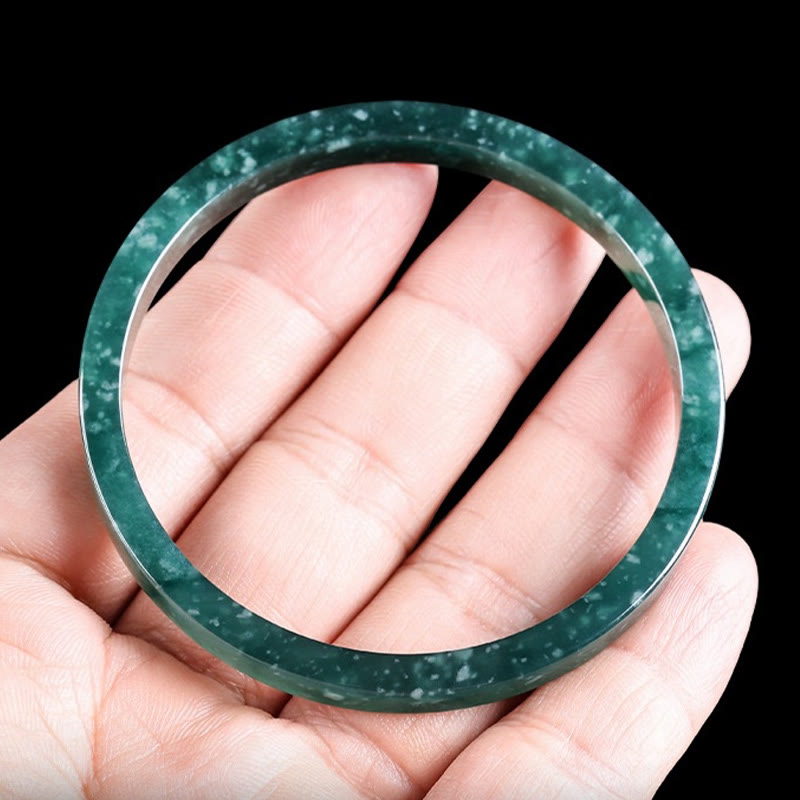 Nimara Ritual Natural Jade Abundance Thin Bracelet Bangle