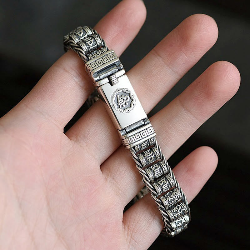 Peace Healing Tibetan Copper Prayer Wheel Om Mani Padme Hum Metal Bracelet