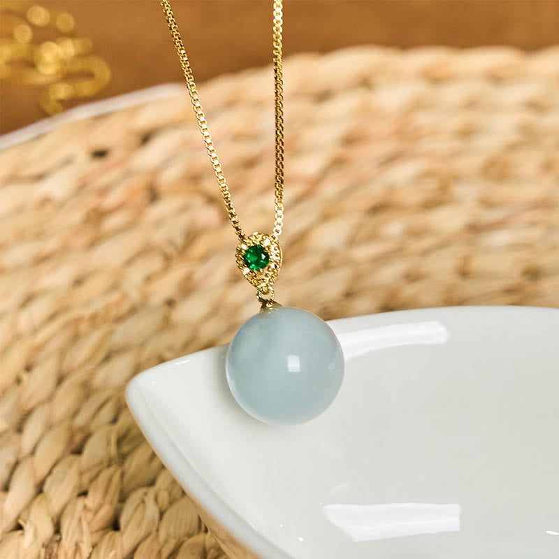 Nimara Ritual Cat's Eye Round Ball Confidence Necklace Pendant