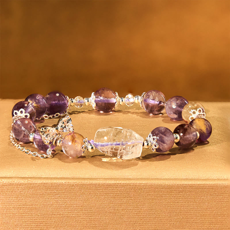 Nimara Ritual Natural Purple Phantom Bow Wisdom Bracelet