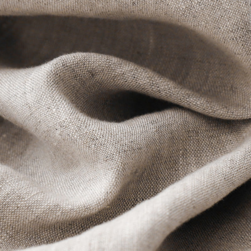 Nimara Ritual Summer Plain Color Ankle-Length Drawstring Cotton Linen Women's Wide Leg Pants With Pockets Zipper