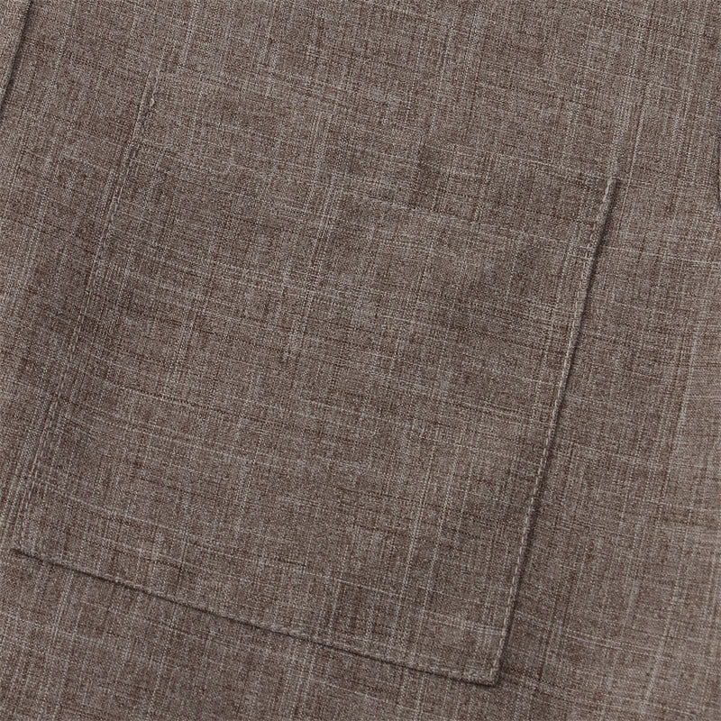 Nimara Ritual Summer Men's Button Plain Short Sleeve Shirt With Pocket