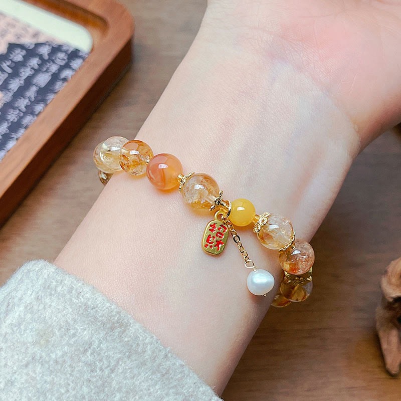 Nimara Ritual Natural Citrine Beads Nafu Pleasure Bracelet