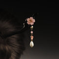 Nimara Ritual Ebony Flower Butterfly Blessing Hairpin