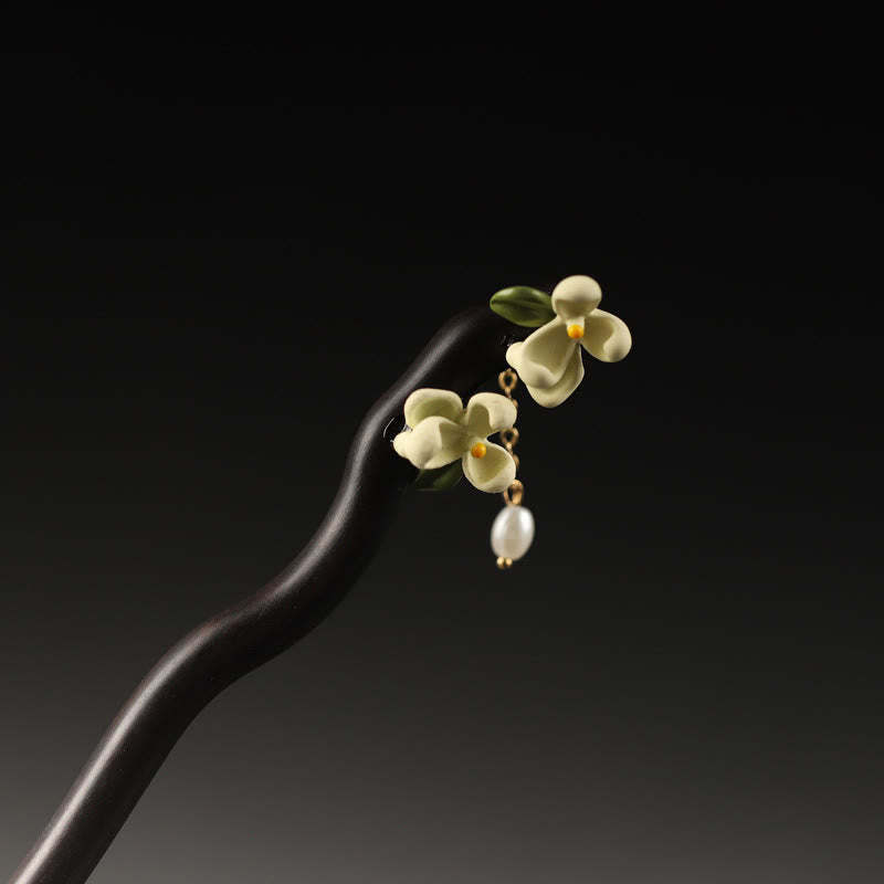 Nimara Ritual Ebony Gardenia Tassel Courage Hairpin