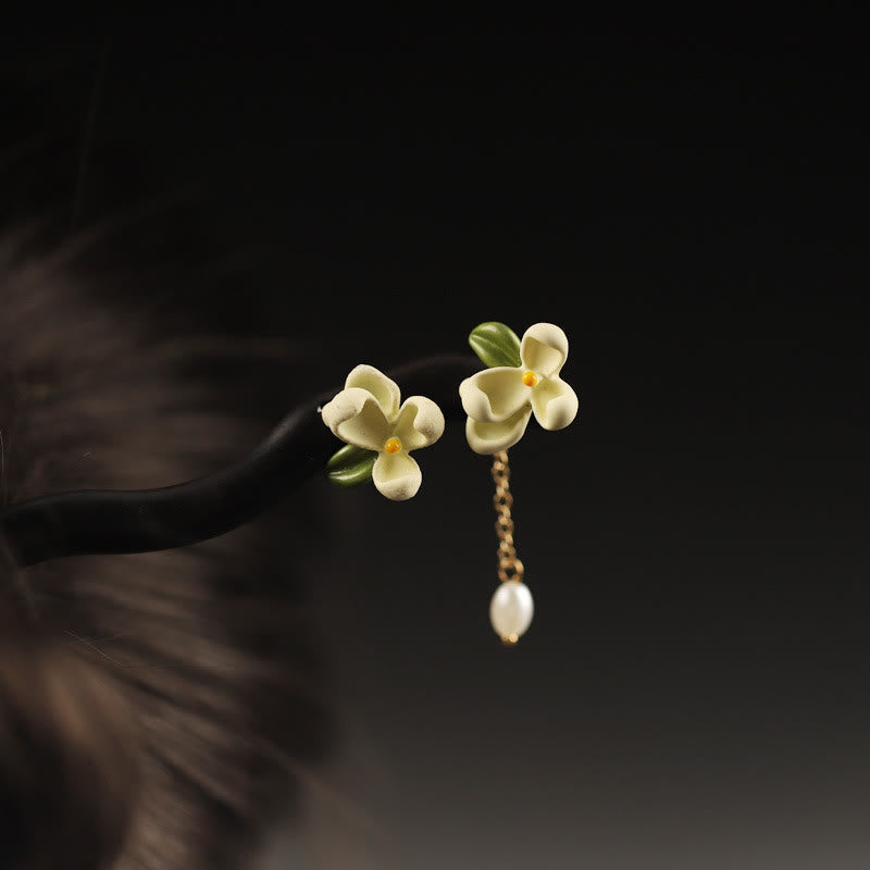 Nimara Ritual Ebony Gardenia Tassel Courage Hairpin