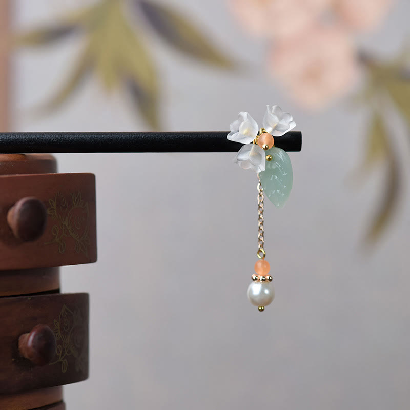 Nimara Ritual Ebony Liuli Lily of the Valley Courage Hairpin