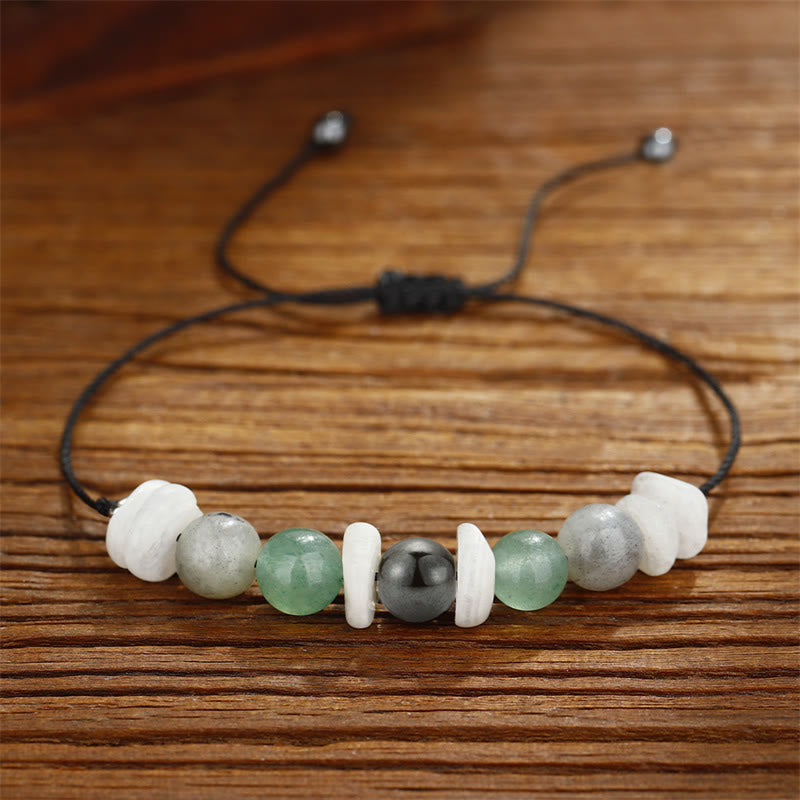 Nimara Ritual Menopause Labradorite Green Aventurine White Moonstone Healing Bracelet