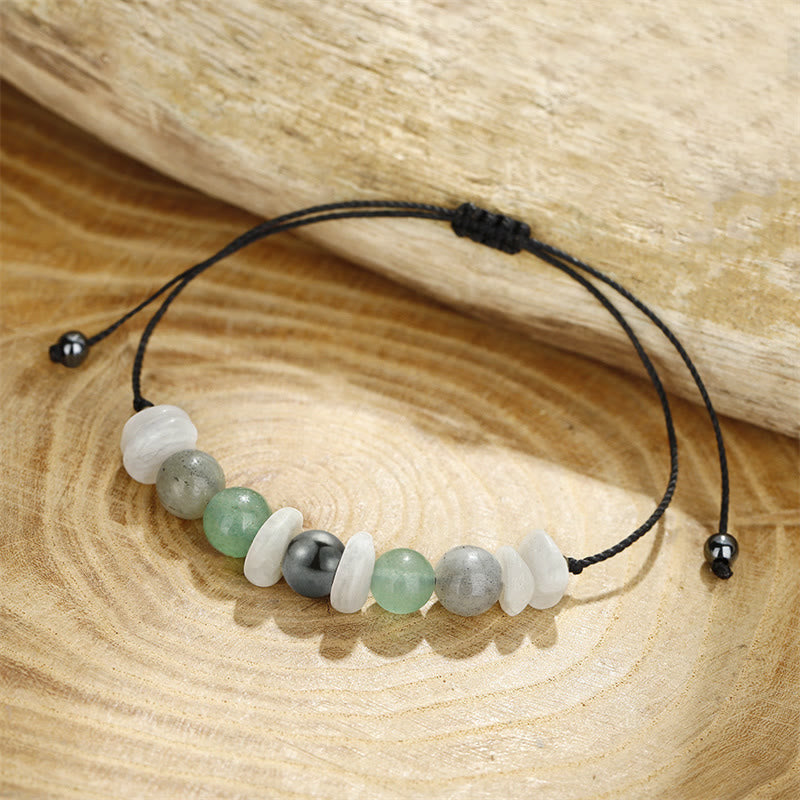 Nimara Ritual Menopause Labradorite Green Aventurine White Moonstone Healing Bracelet